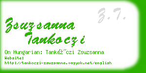 zsuzsanna tankoczi business card